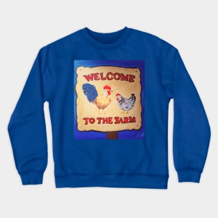 Rooster and Chicken Crewneck Sweatshirt